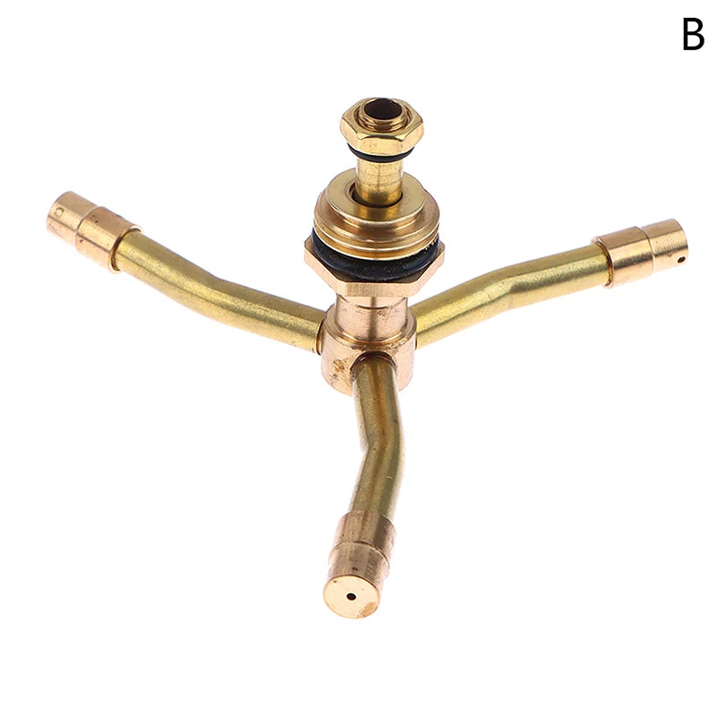 2-Arm Rotating Brass Garden Sprinkler – 360° Auto Watering Garden Sprinkler Axl A1
