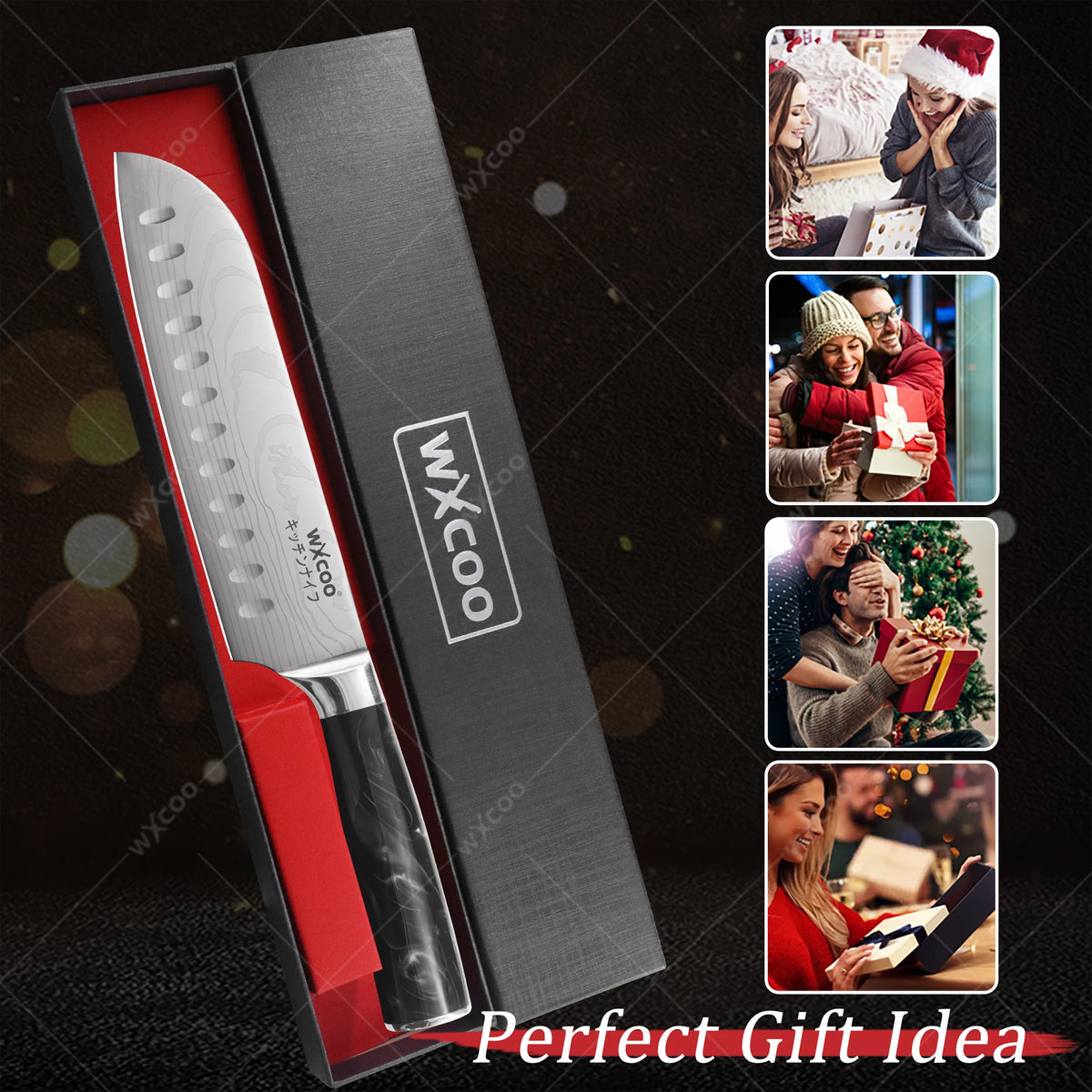 WXCOO Chef's Knife Set – Stainless Steel Kitchen Knives & Gift Box Kitchen Knife Set Axl