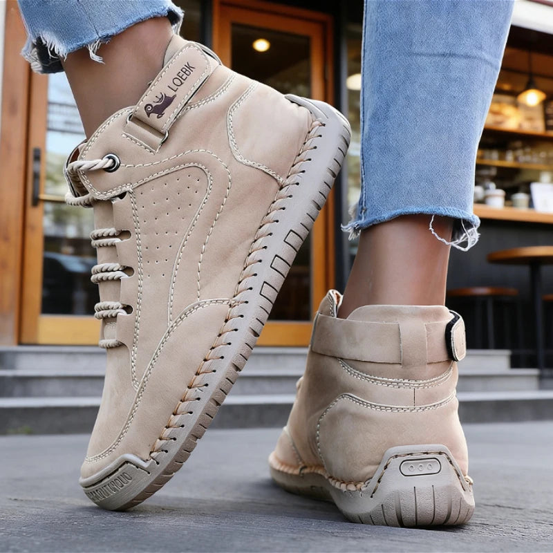 Women's Waterproof Mid-Top Retro Sneaker Boots | ZULIWAGN Mid-Top Sneaker Boots Axl