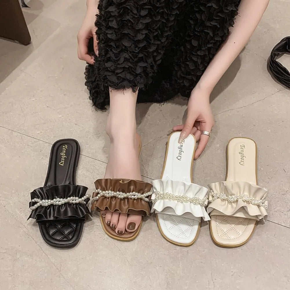 Women's Bohemian Flat Flip Flops – Summer Beach Slippers Women's Beach Sandals Axl