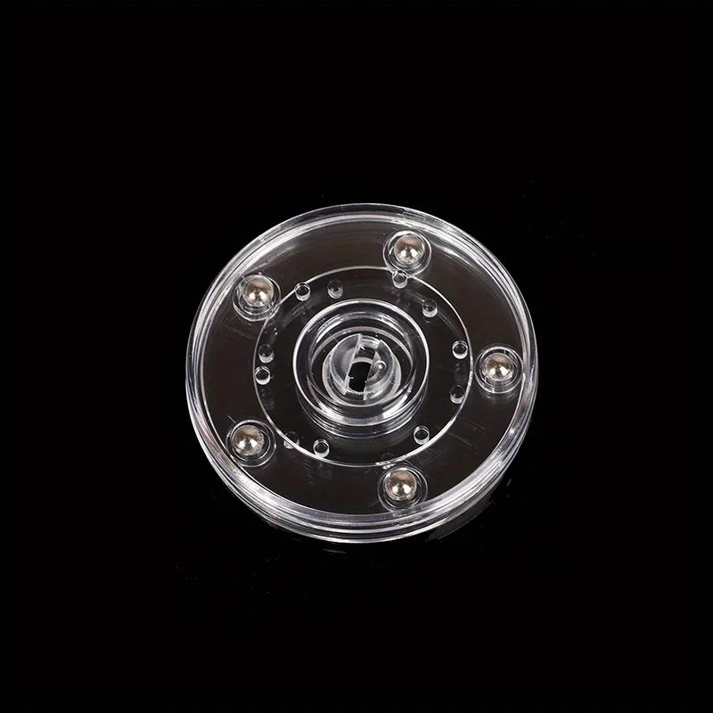 Acrylic 360° Rotating Display Stand – 4" Clear Turntable Base Rotating Display Stand Axl