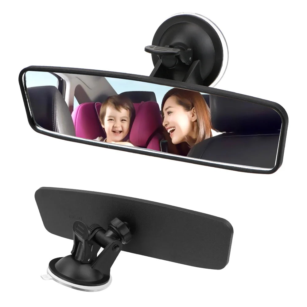 Wide-Angle Interior Rearview Mirror | Universal Suction Cup Interior Car Mirror Axl