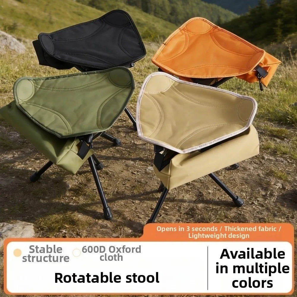 Portable Folding Tripod Stool – Camping & Fishing Chair Folding Camping Stool Axl