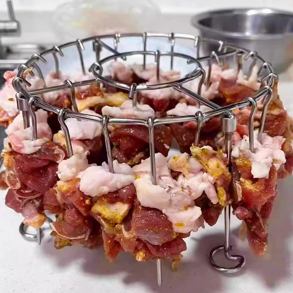Air Fryer Vertical Skewer Rack | Stainless Steel Grill Skewers Air Fryer Skewer Rack Axl