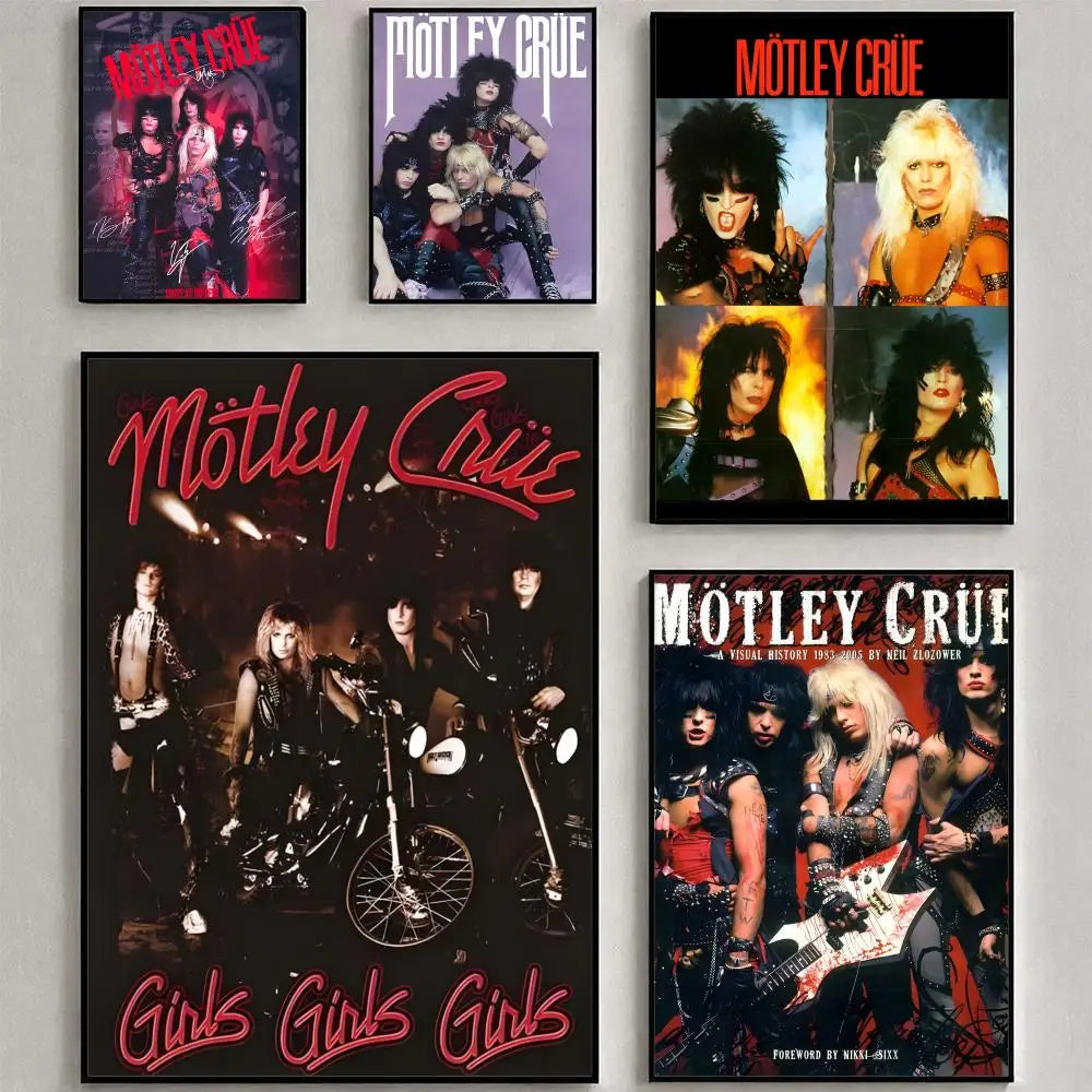 Motley Crue HD Wall Poster – Waterproof Adhesive Room Decor Wall Art Poster Axl