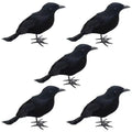 5-Pack Feathered Artificial Black Crows – Halloween Decor Halloween Crow Decor Axl black 5pcs