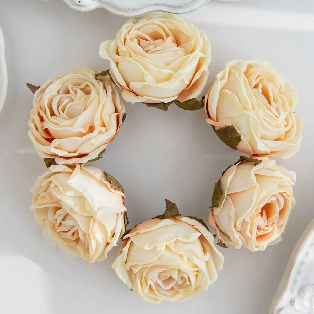 Silk Burned Edge Roses – Artificial Flowers for Wedding Décor Artificial Flowers Axl color13 20PCS