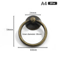 Vintage Round Ring Drawer Pulls – Zinc Alloy Cabinet Knobs 2pc Cabinet Drawer Pulls Axl A4