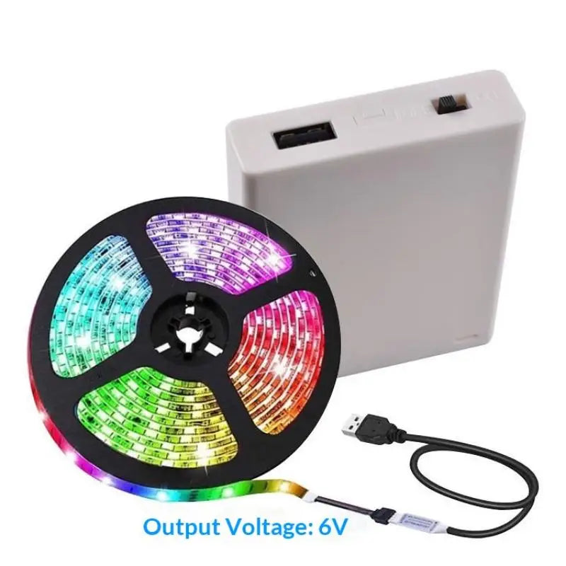 4AA Battery Holder Box with USB Output for LED Strip Lights Battery Holder Box Axl