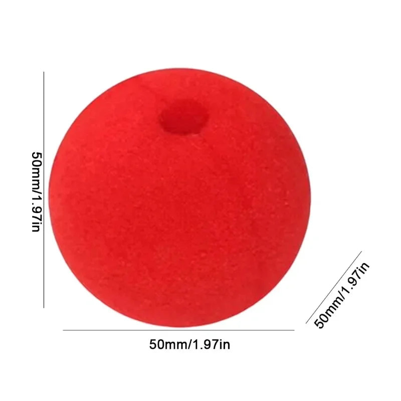 Red Foam Clown Nose 50mm – Party & Magic Props (1/5/10 PCS) Costume Accessory Axl