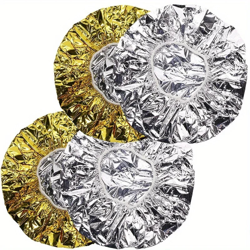 4-Pack Reusable Aluminum Foil Hair Conditioning Caps – All Types Hair Conditioning Cap Axl