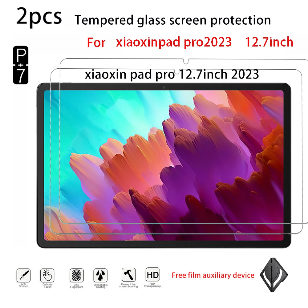 2-Pack HD Tempered Glass Screen Protector Lenovo Tab 12.7" Tablet Screen Protector Axl xiaoxinpadpro 2023