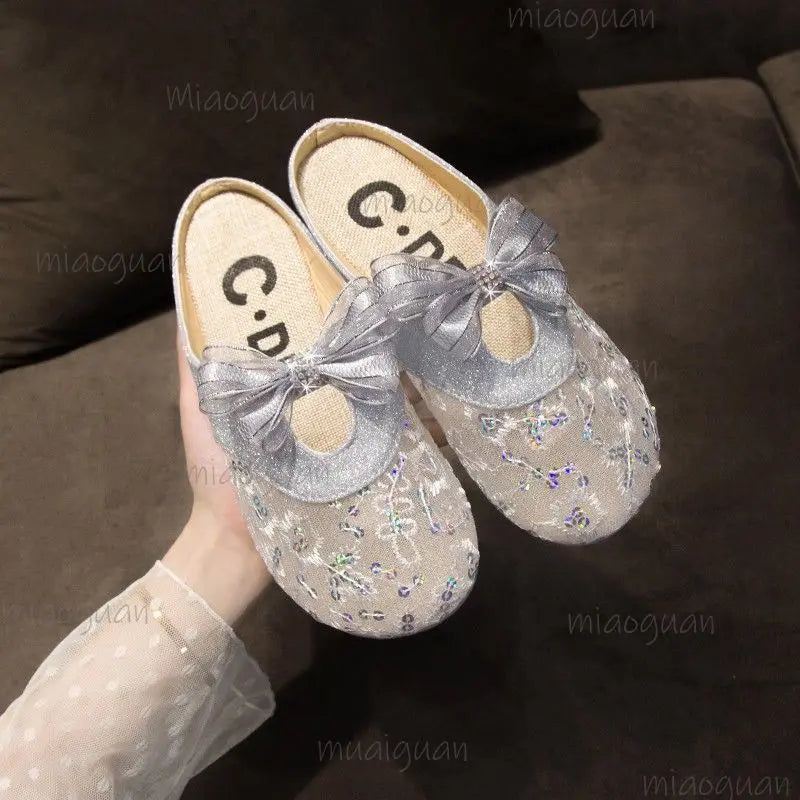 Women's Mesh Bow Rhinestone Slide Sandals – Summer Flats Women's Slide Sandals Axl