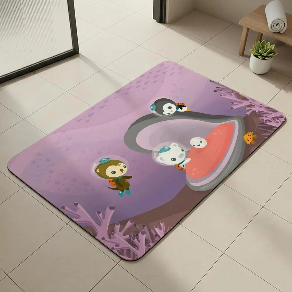 Octonauts Diatomite Bath Mat – Quick Dry & Non-Slip Diatomite Bath Mat Axl White5 40x60cm