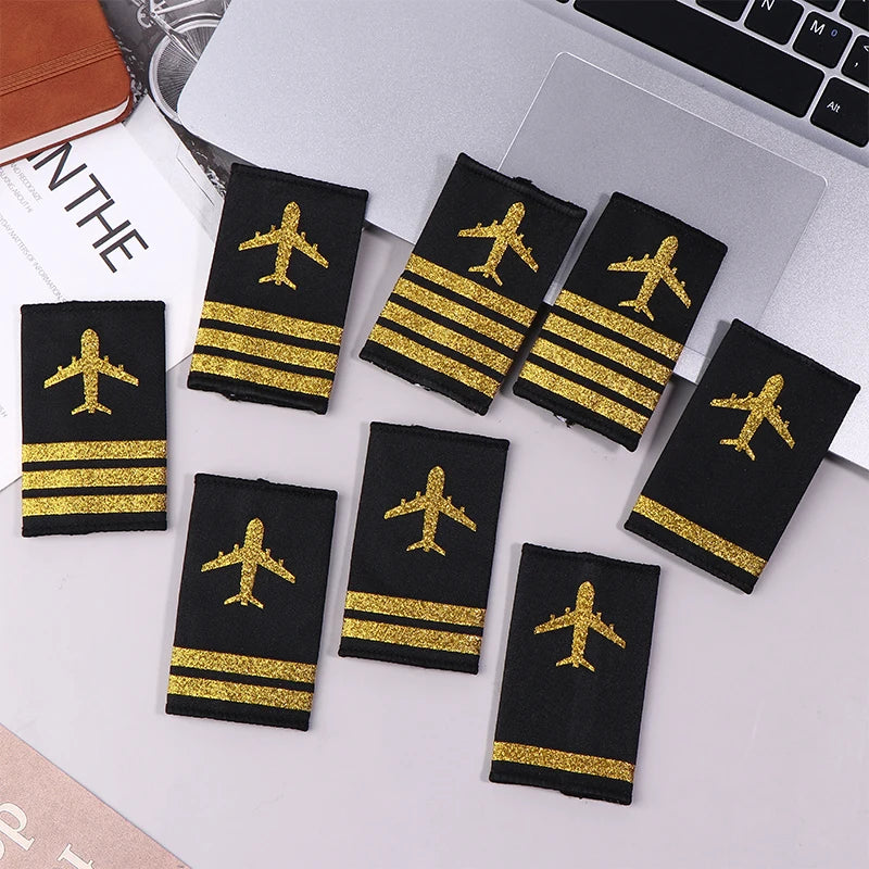 Pilot Uniform Epaulettes – Shoulder Rank Badges, 1 Pair Uniform Epaulettes Axl