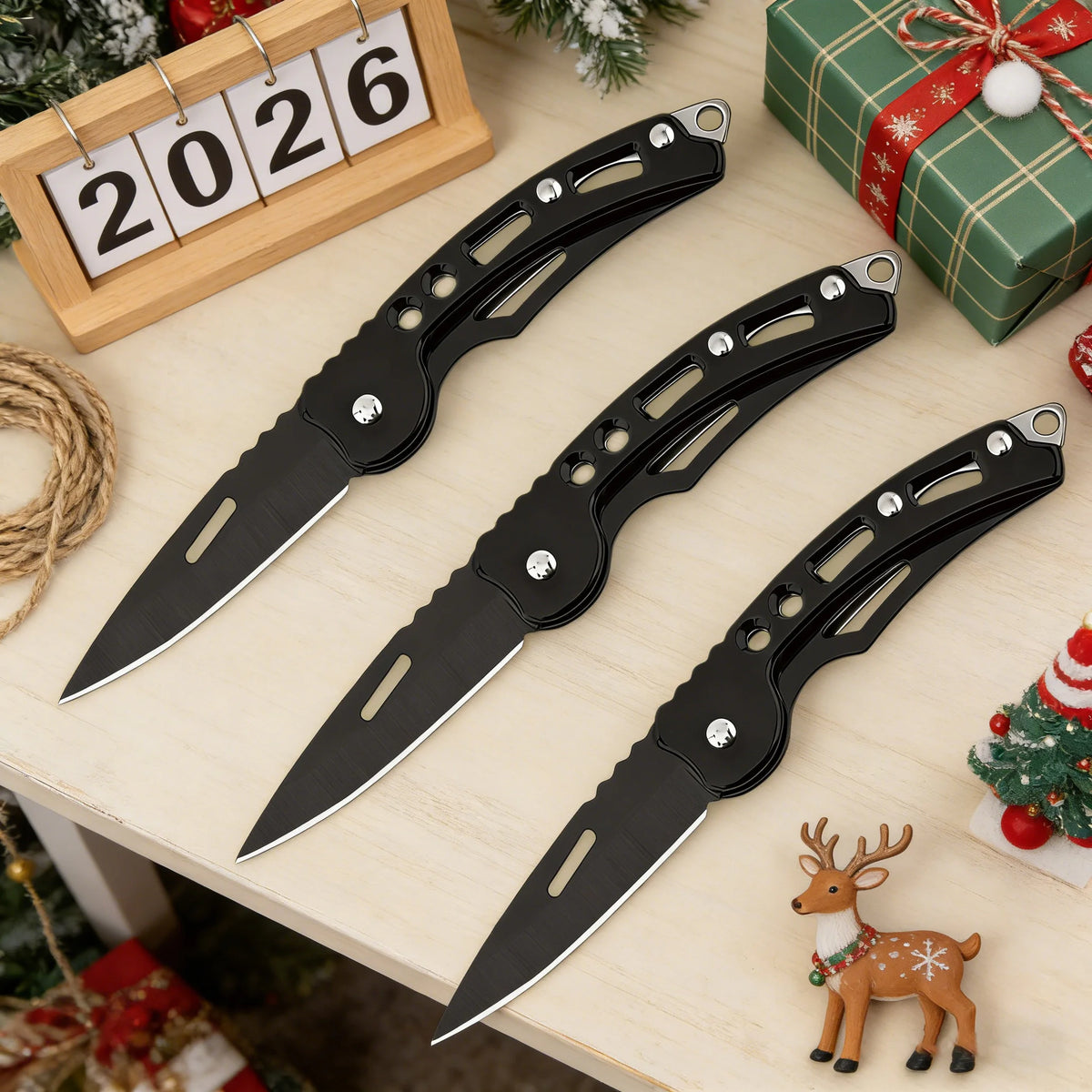 Stainless Steel Utility Pocket Knife – Camping, Hiking & EDC Utility Pocket Knife Axl Knife-3PCS