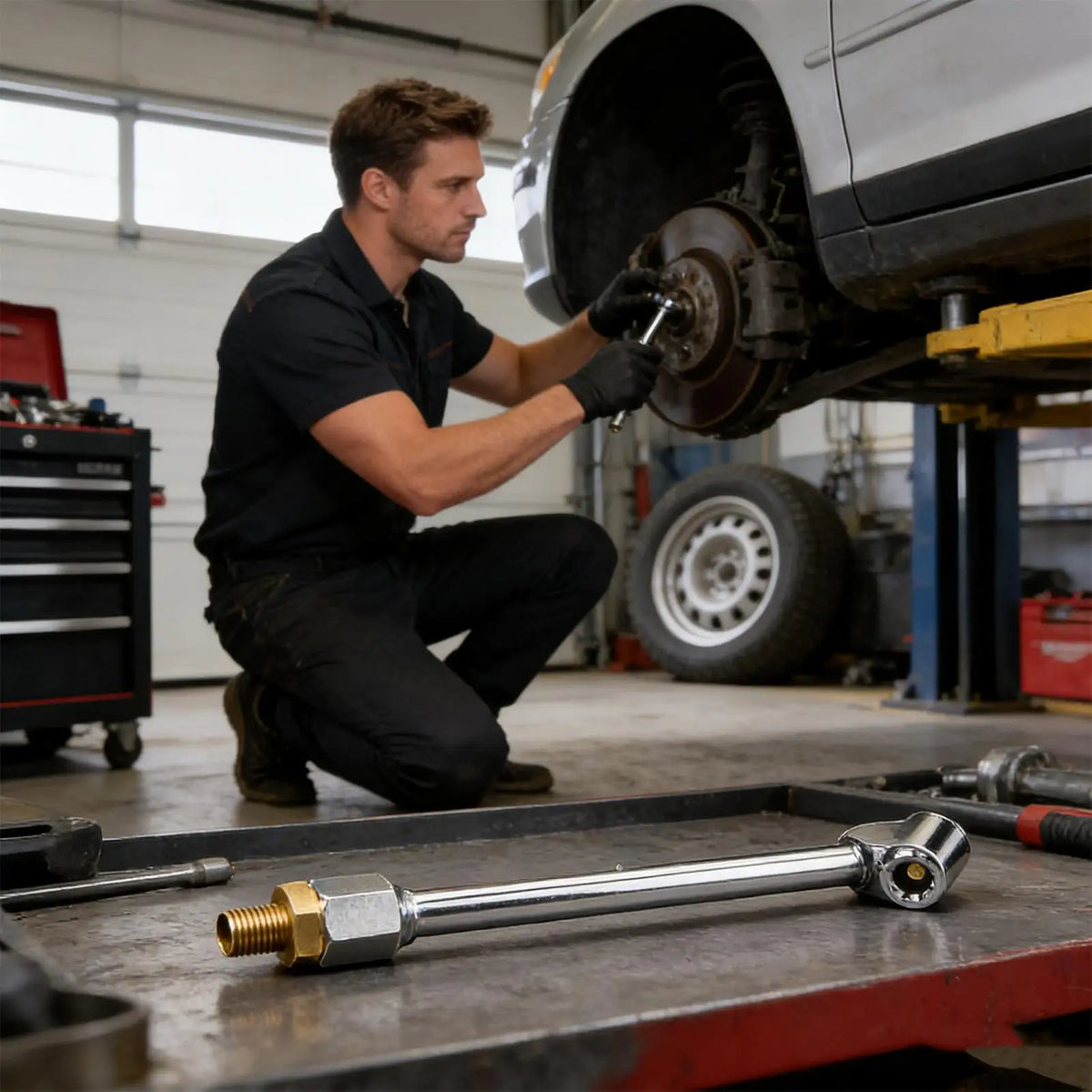 Heavy-Duty Tire Air Chuck Quick Connect – Car, Bike & RV Tire Inflator Chuck Axl Default Title