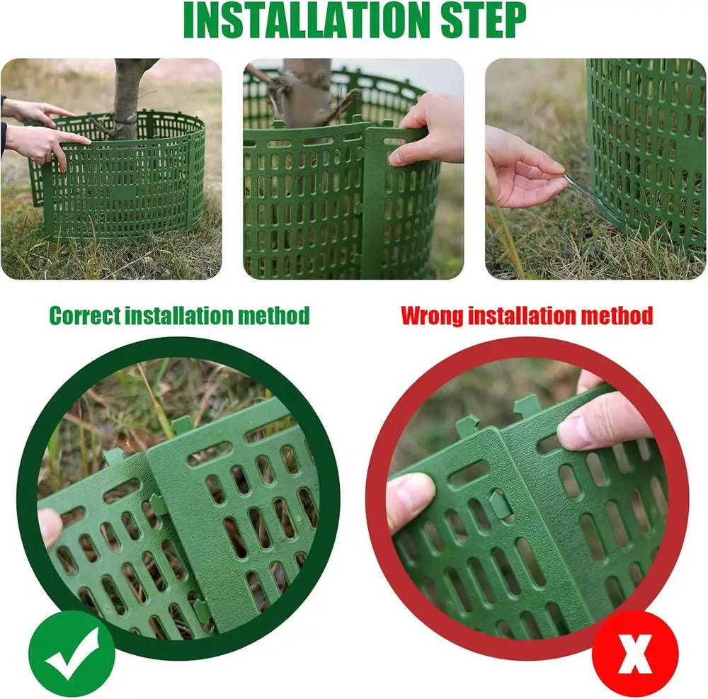 Tree Trunk Protectors – Adjustable Plastic Plant Guard Wrap Tree Trunk Protector Axl
