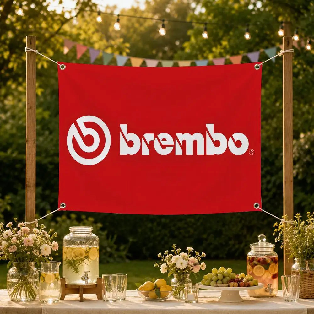 Brembo Automotive Wall Flag Banner – Indoor & Outdoor Decor Wall Flag Banner Axl