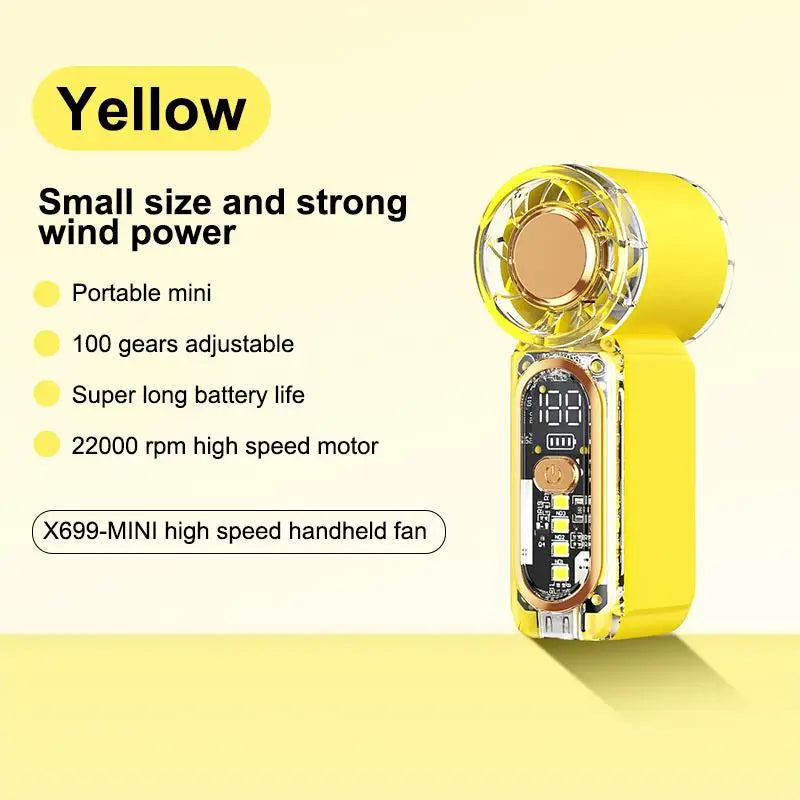 Portable USB Rechargeable Mini Handheld Fan – Ultra Quiet Handheld Mini Fan Axl A5
