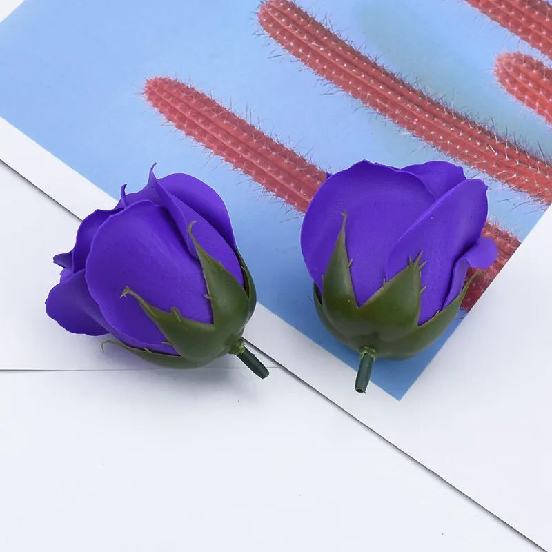 Artificial Soap Rose Flowers 50/100 Pcs – Wedding & Home Decor Artificial Flower Heads Axl 12 100pcs