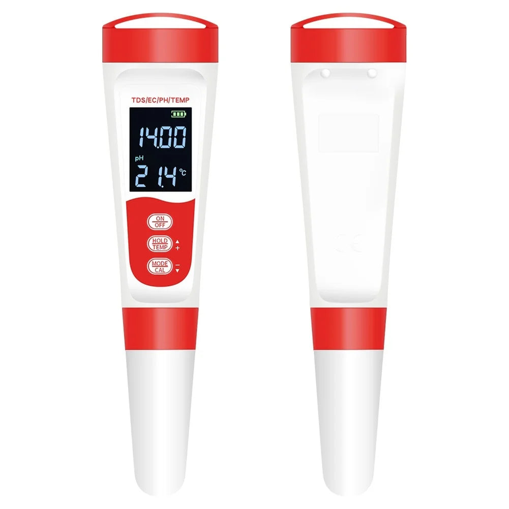 4-in-1 Digital Water Tester – pH, TDS, Conductivity & Temp Digital Water Tester Axl