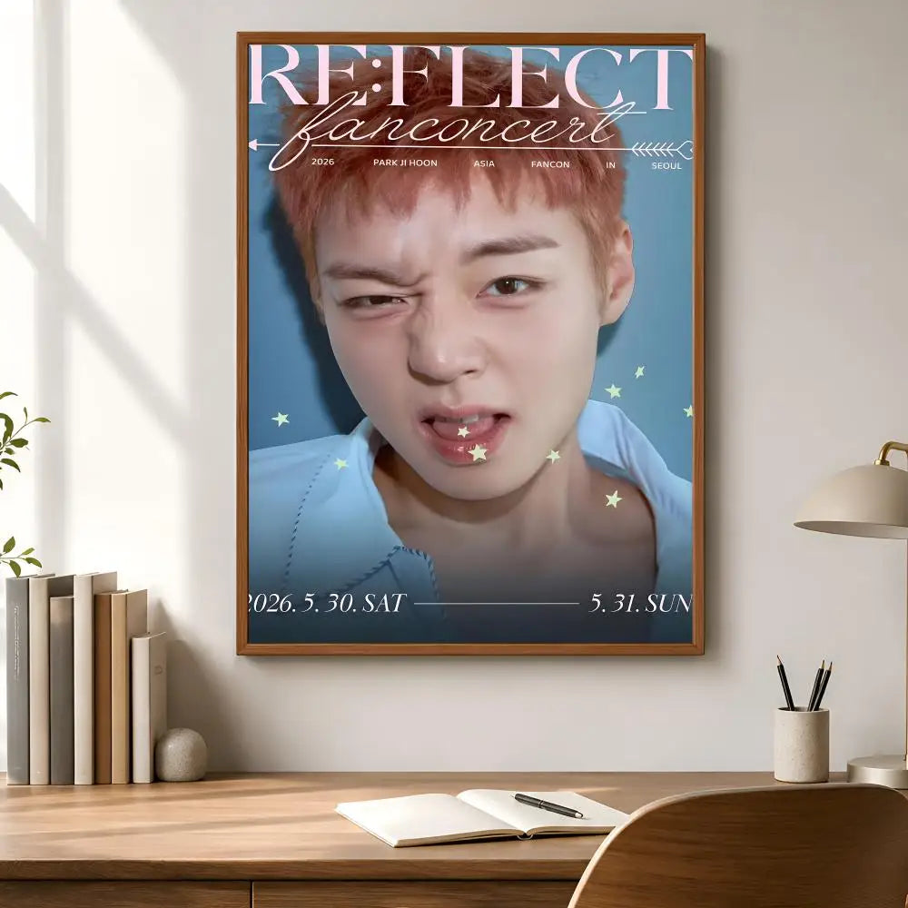 Park Ji-Hoon HD Self-Adhesive Wall Poster | Waterproof Decor Decorative Wall Poster Axl