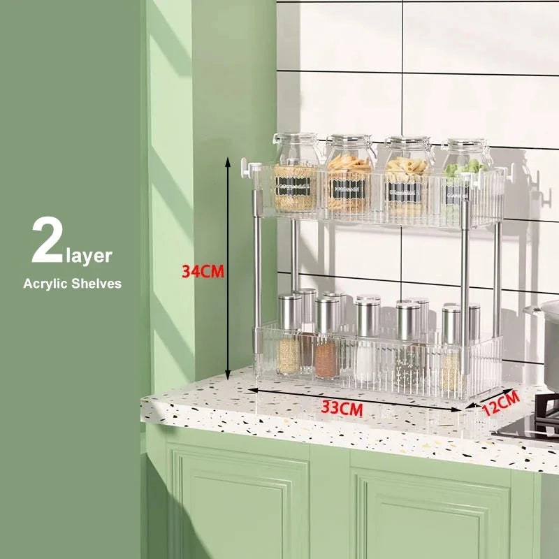 Acrylic Rolling Storage Trolley – Slim Space-Saving Organizer Rolling Storage Trolley Axl