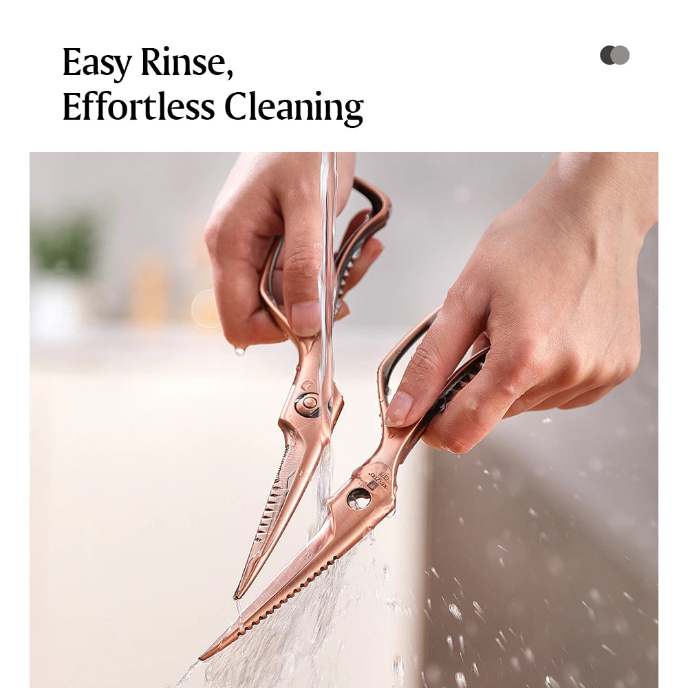 XINZUO Stainless Steel Kitchen Shears – Ergonomic Grip Scissors Kitchen Shears Axl