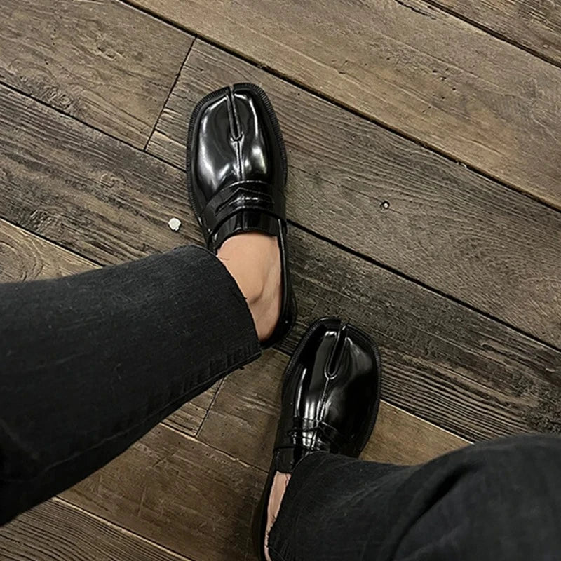 Split Toe Patent Leather Loafers – Men & Women Slip-On Leather Loafers Axl