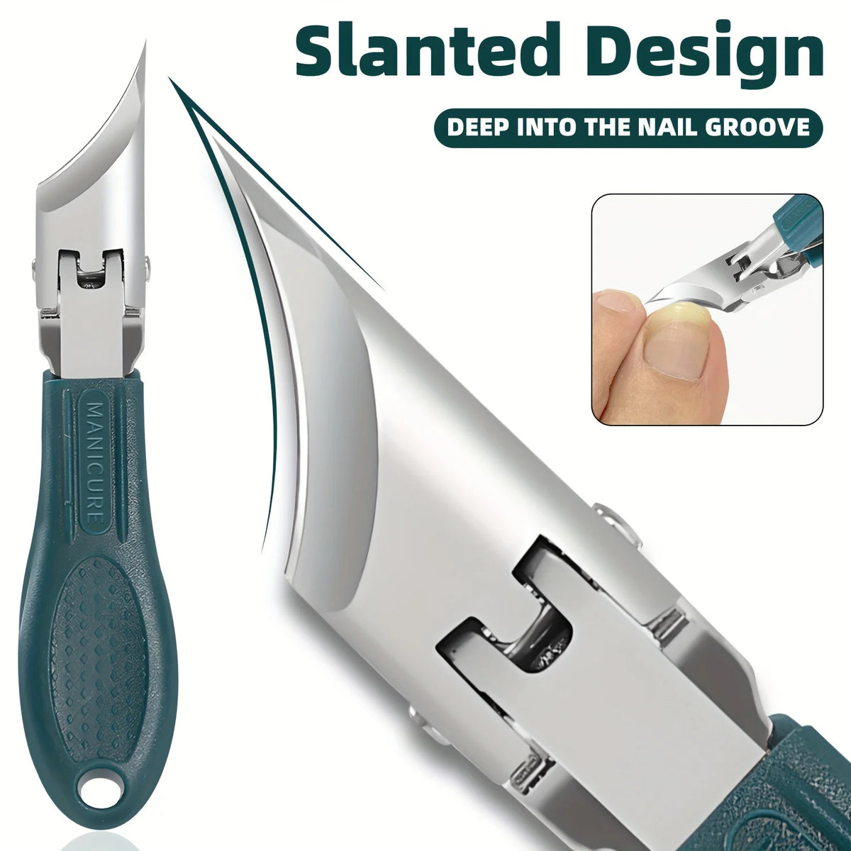 PLYS Ultra-Sharp Toenail Clipper – 25° Stainless Steel Blade Nail Clipper Axl