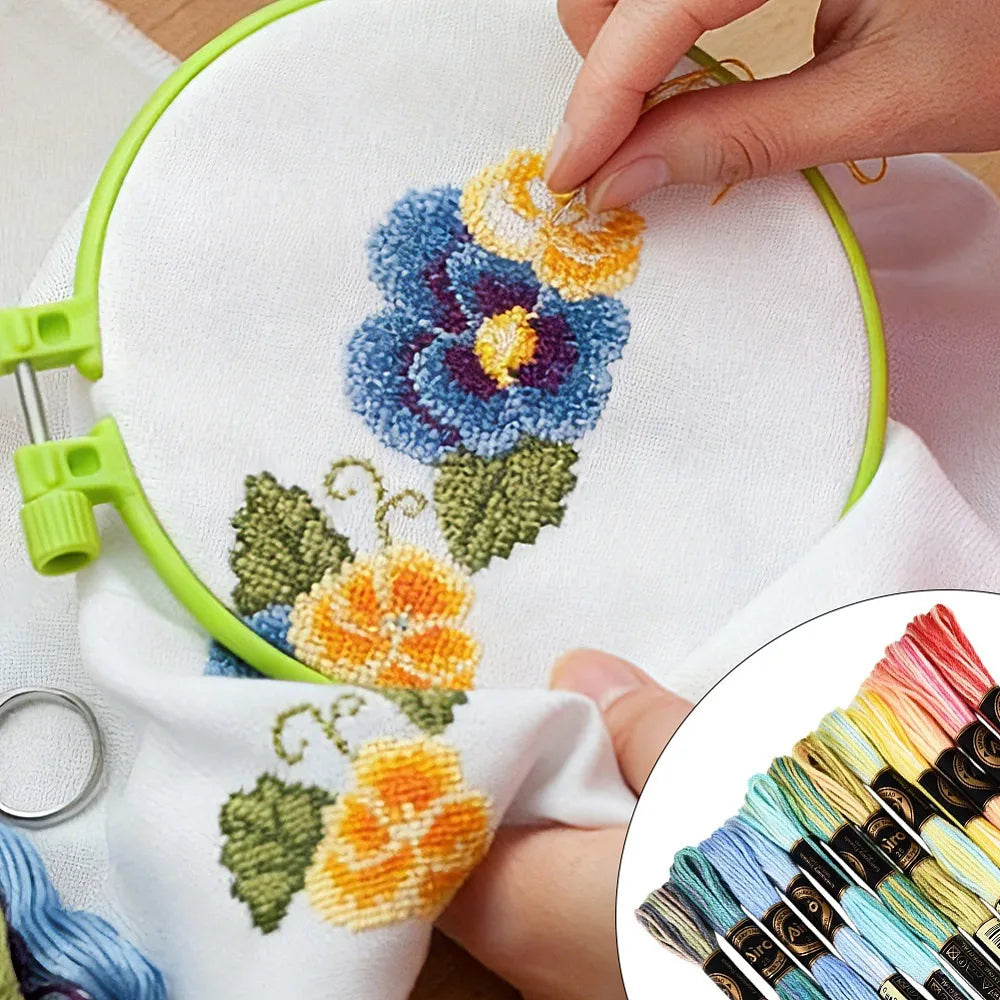 12 Skeins Variegated Embroidery Thread – Gradient Polyester Floss Embroidery Thread Set Axl