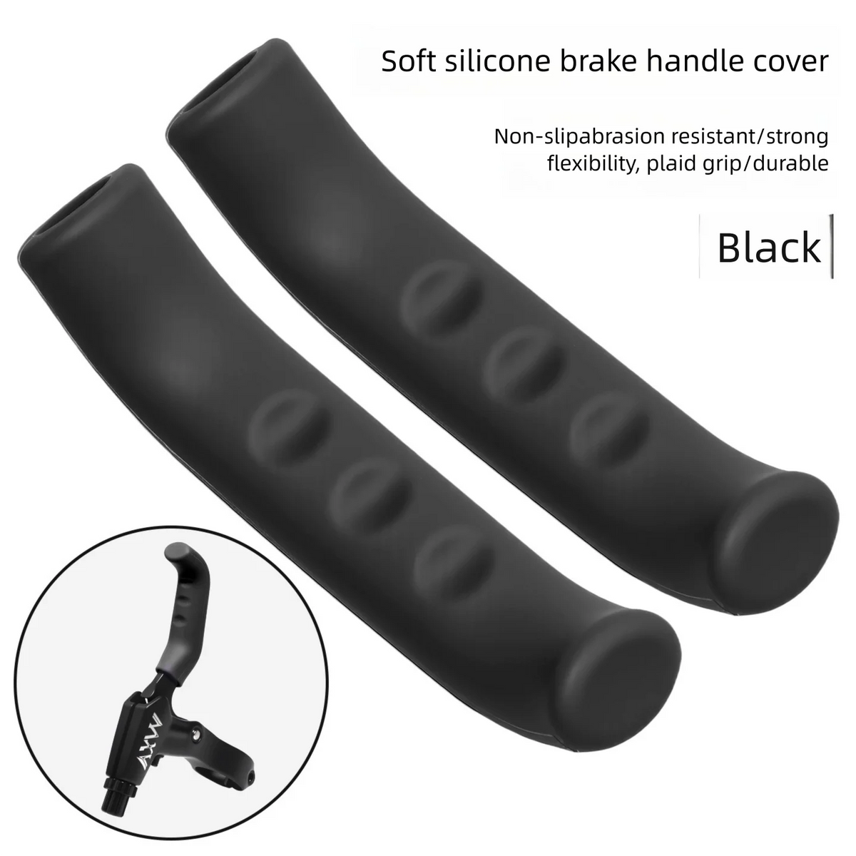 Silicone Bike Brake Lever Covers – Anti-Slip 1 Pair Brake Lever Cover Axl Black