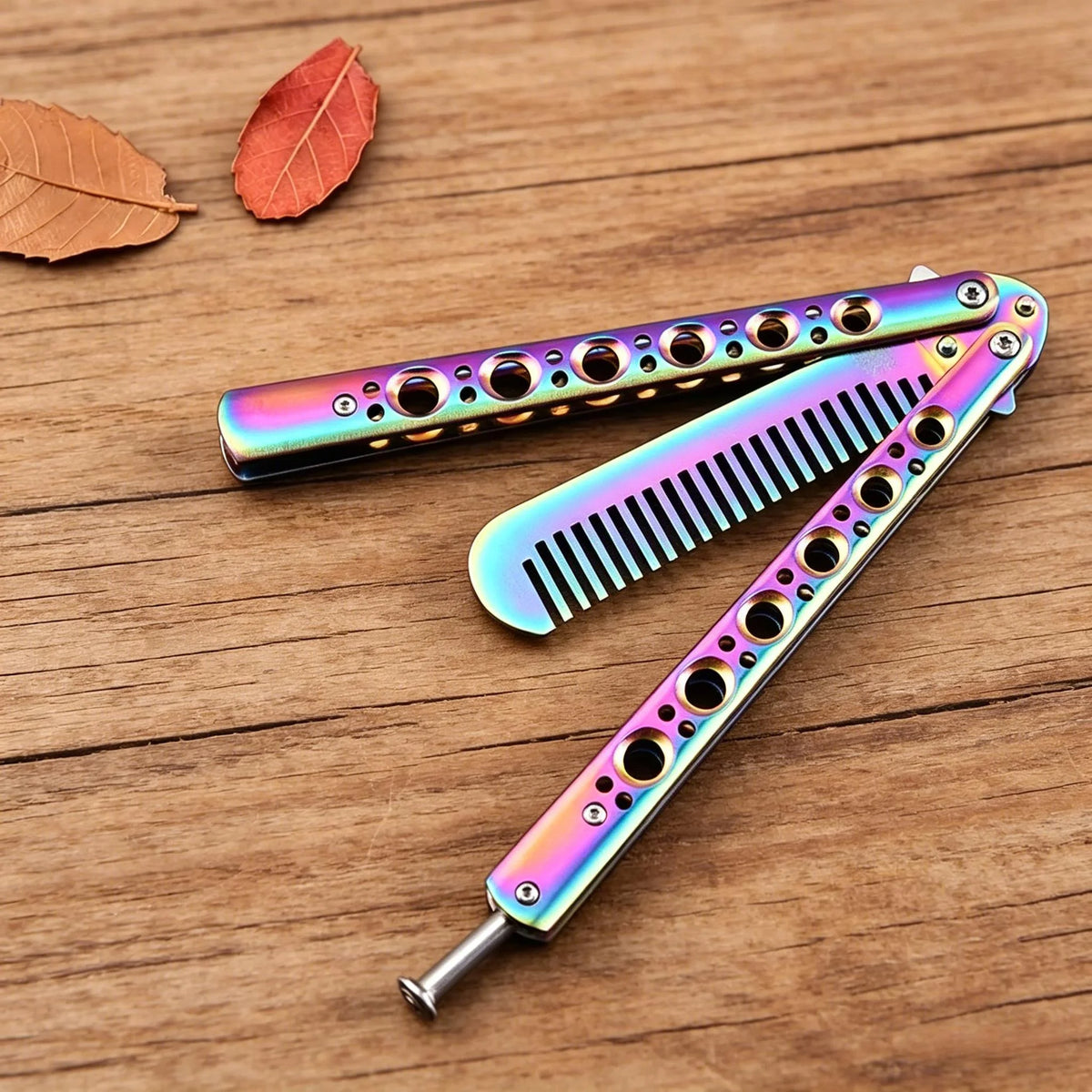 Stainless Steel Butterfly Comb – Folding Practice Comb for Men Folding Butterfly Comb Axl C