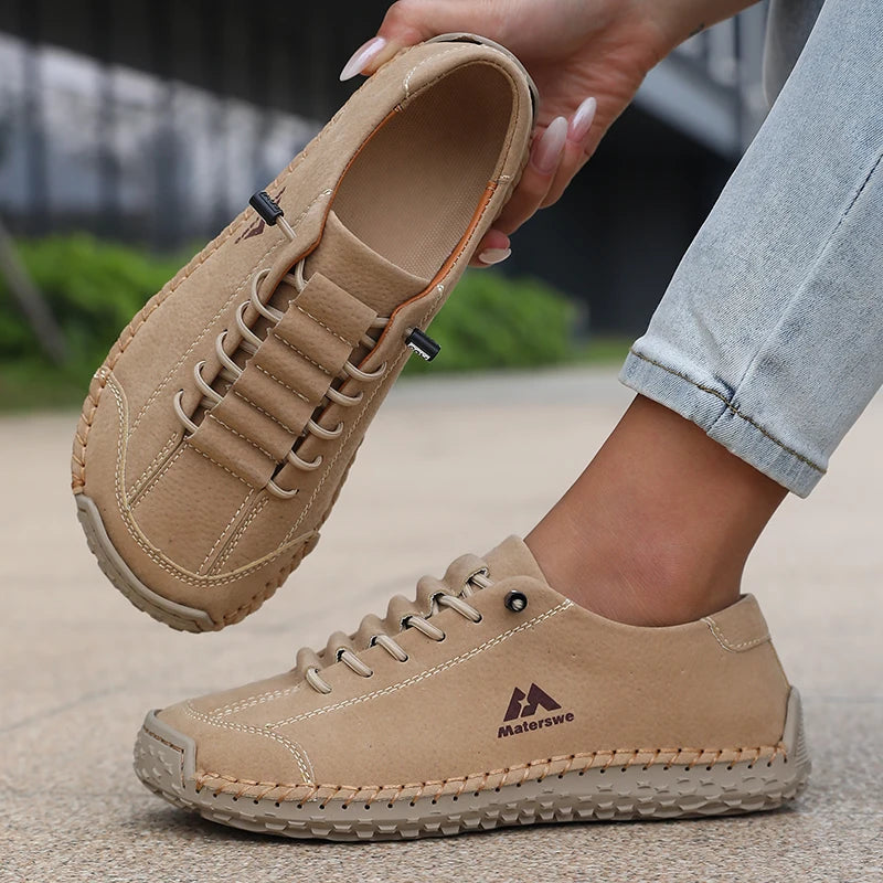 Women's Breathable Slip-On Sneakers – Flat Casual Hiking Shoes Slip-On Sneakers Axl
