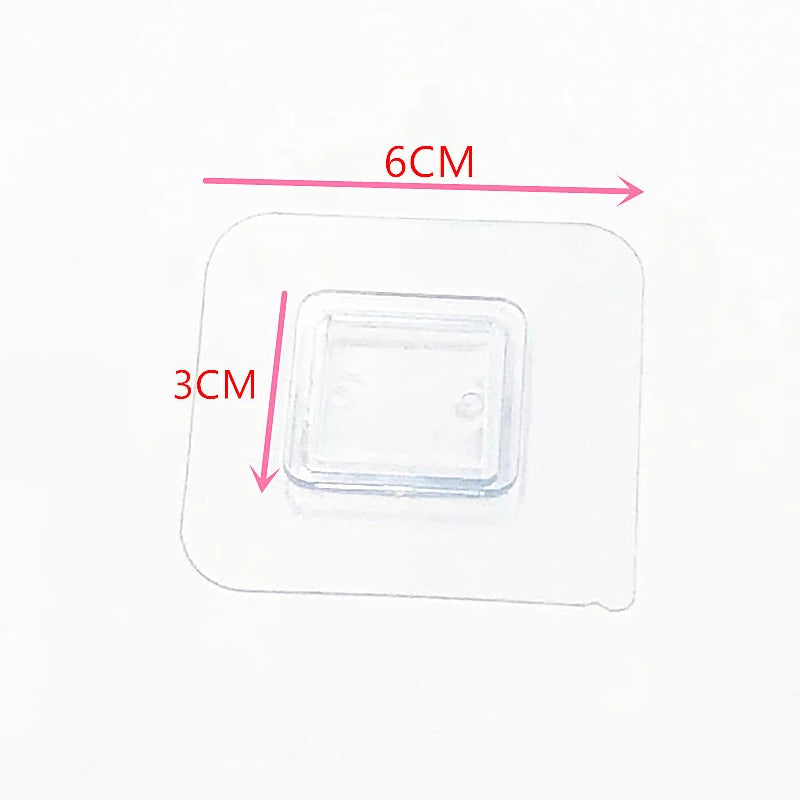 Transparent Self-Adhesive Wall Hook with Wire Shelf | No Drill Adhesive Wall Hook Axl transparent-1