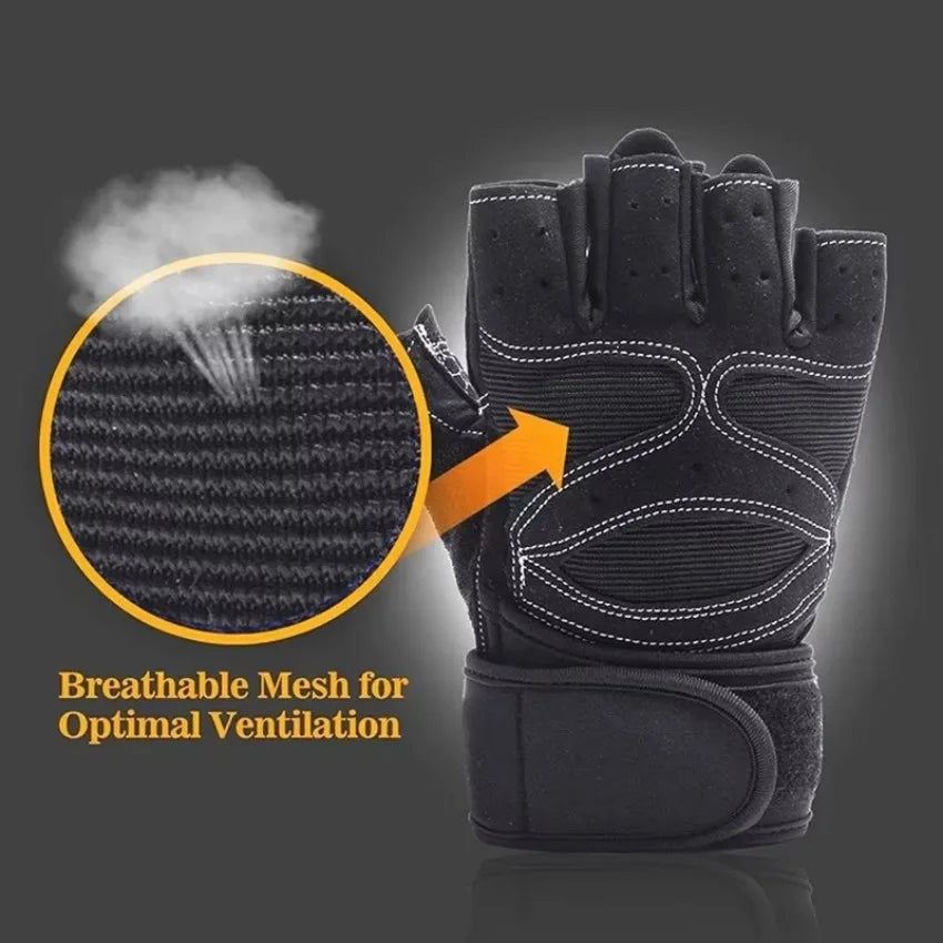 Half-Finger Gym Gloves – Weight Lifting & Workout Gloves Fitness Gloves Axl