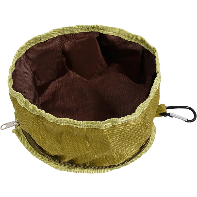 1100ml Foldable Dog Travel Bowl – Portable Collapsible Pet Bowl Foldable Pet Bowl Axl green