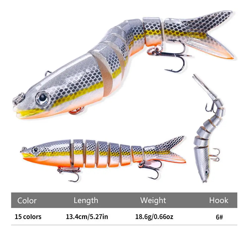 Multi-Jointed Swimbait Fishing Lure 13.4cm | Fresh & Saltwater Swimbait Fishing Lure Axl
