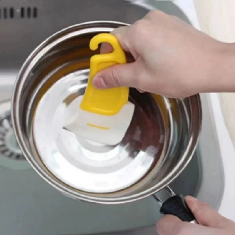 Soft Silicone Kitchen Scraper & Cleaner Tool – Yellow Silicone Kitchen Scraper Axl
