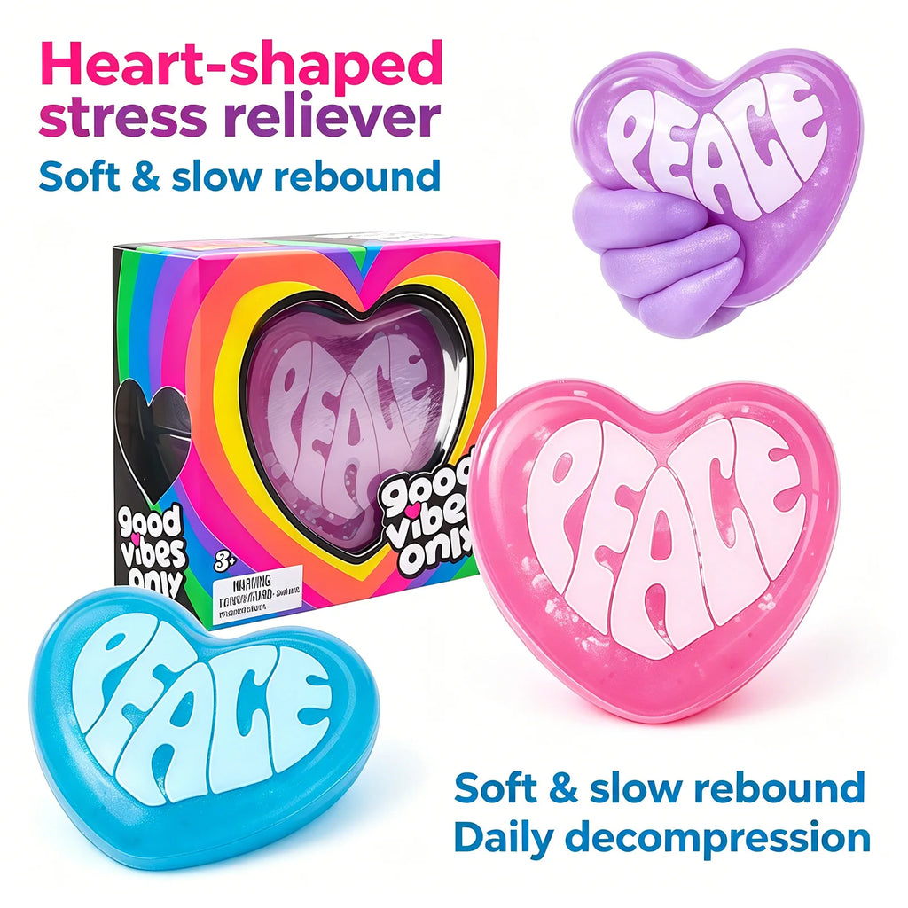 Heart Shape Squishy Toy – Soft TPR Slow Rebound Fidget Gift Squishy Fidget Toy Axl