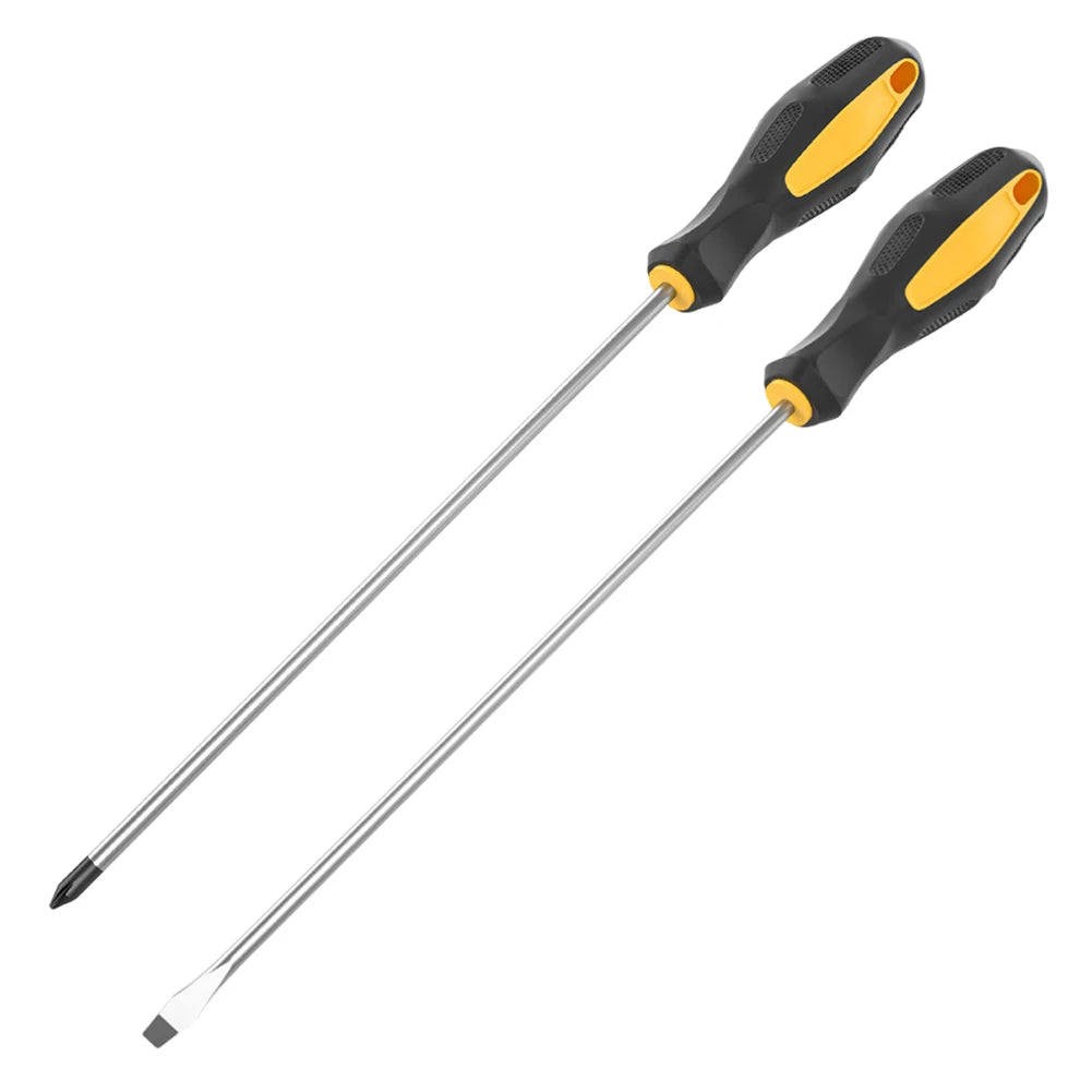 250mm Magnetic Screwdriver – Slotted & Cross Head, Rubber Grip Magnetic Screwdriver Axl