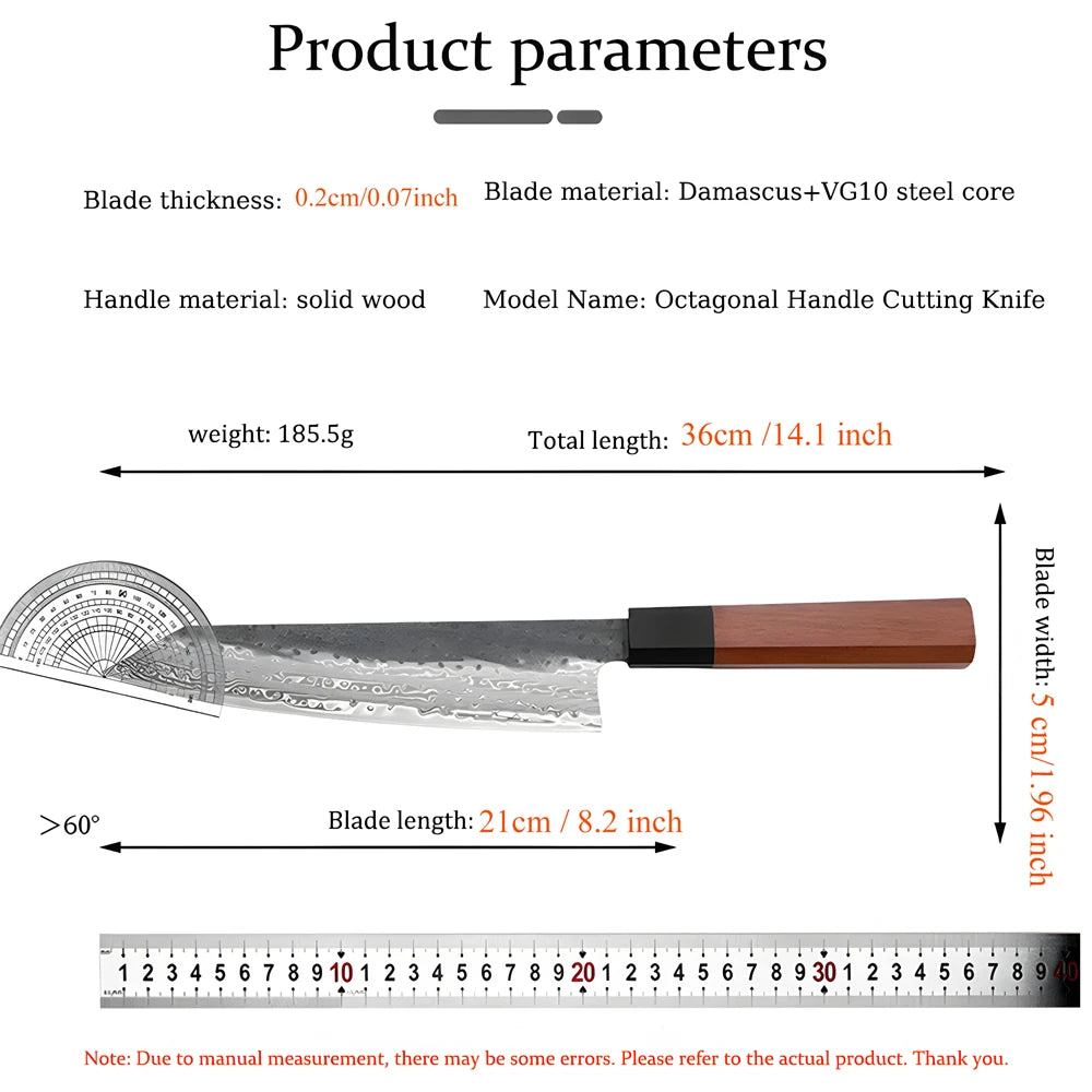 Kiritsuke Knife – Sashimi, Salmon, Vegetable & Meat Blade Kitchen Knife Axl