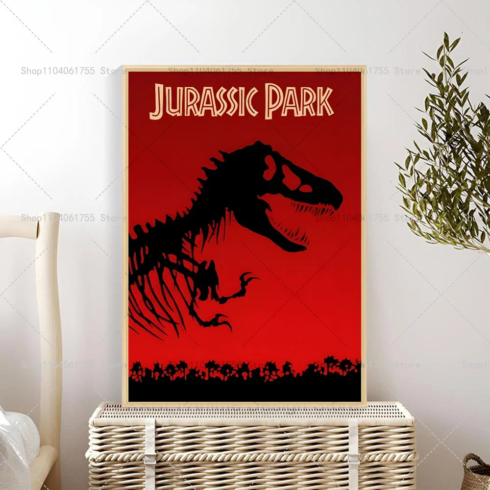 Dinosaur Jurassic Park Wall Poster – Waterproof Self-Adhesive Art Wall Art Poster Axl z9 40x60cm No Frame