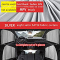 4-Pc Magnetic Car Window Curtains – Retractable Sun Shade Set Car Window Curtains Axl Silver