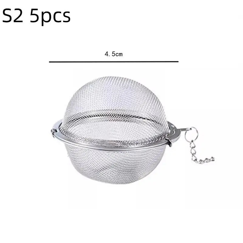 Stainless Steel Mesh Tea Infuser Ball | 1, 3 or 5 Pack Tea Infuser Ball Axl S2 5pcs