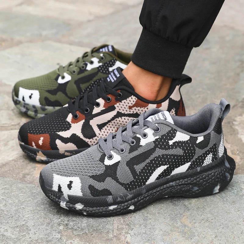 ZULIWAGN Men's Camo Mesh Sneakers – Lightweight & Breathable Men's Sneakers Axl