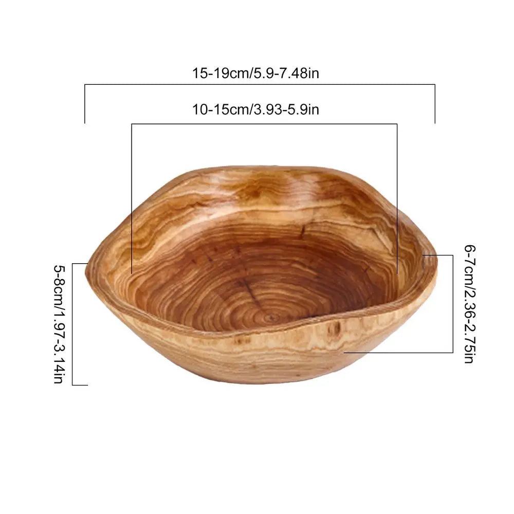 Bamboo Wooden Salad Bowl – Serving, Fruit & Organizer Tray Wooden Serving Bowl Axl A