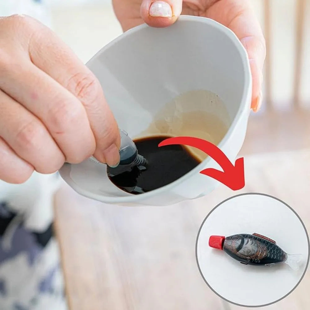 10-Pack Fish-Shaped Soy Sauce Bottles – Mini Sushi Containers Mini Sauce Bottles Axl