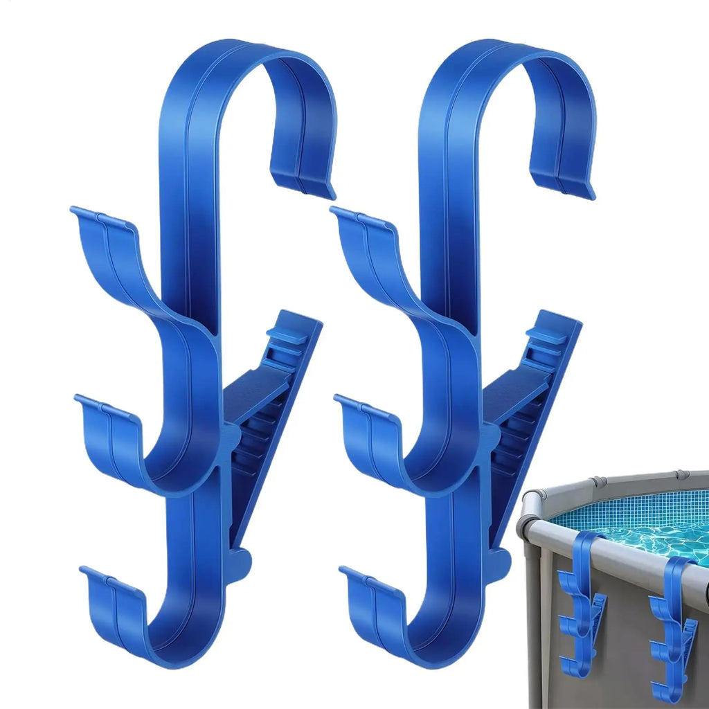 Pool Skimmer Pole Hanger Hook Set – Poolside Storage Organizer Pool Storage Hook Axl